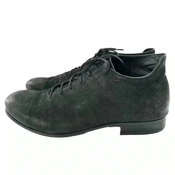 John Fluevog mens chukka boots size 12 black nubuck leather hipster grunge punk - Picture 5 of 12